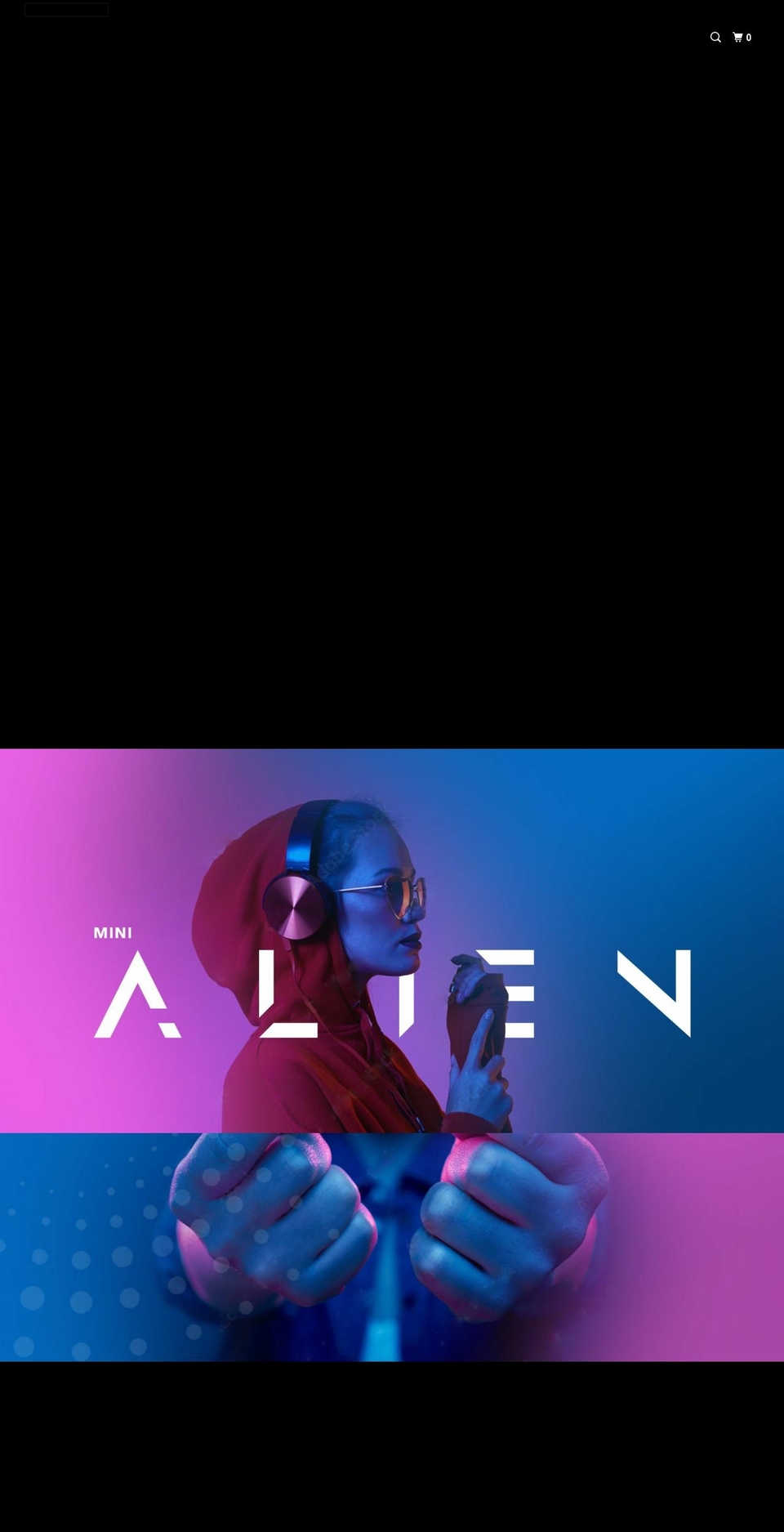 Alien Shopify theme site example minialien.com
