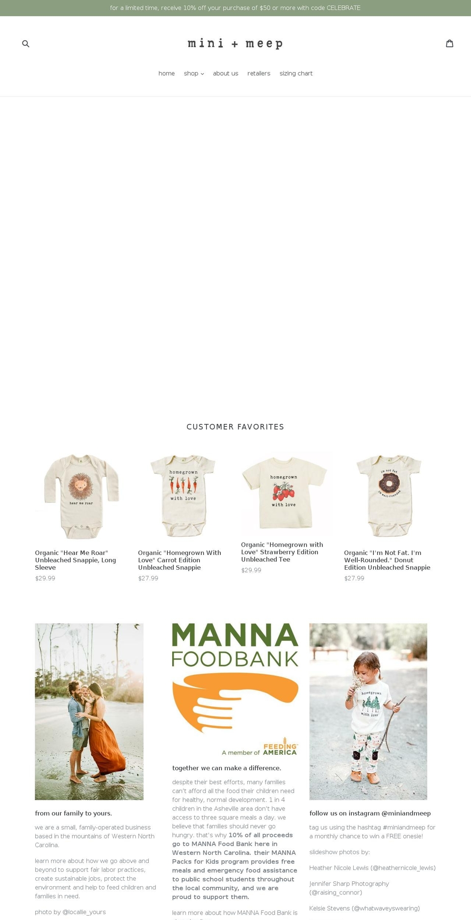 miniandmeep.com — Shopify storefront screenshot