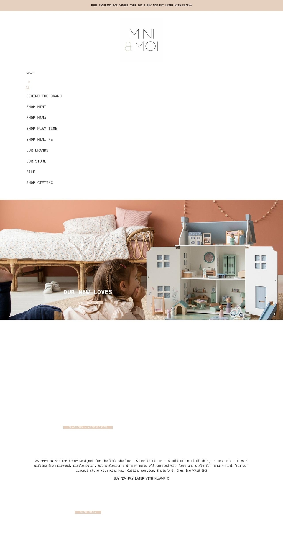 miniandmoi.com shopify website screenshot