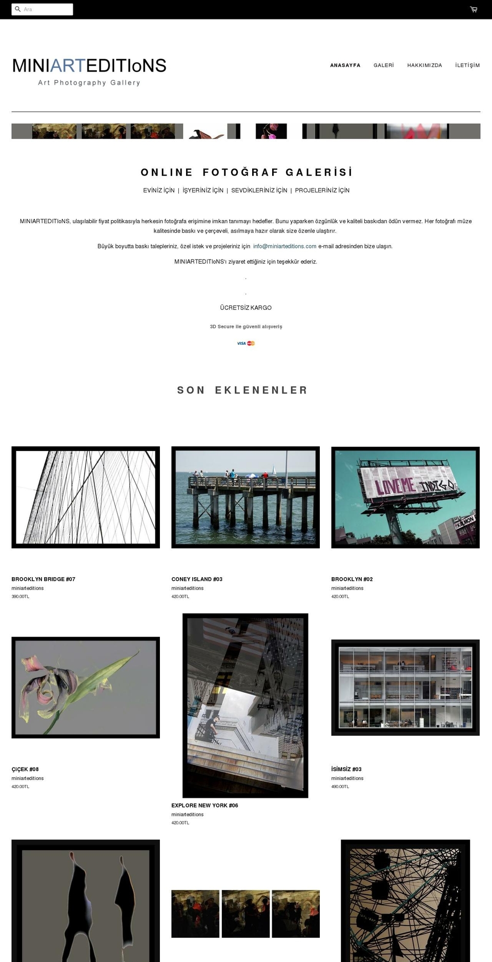 miniarteditions.com — Shopify storefront screenshot