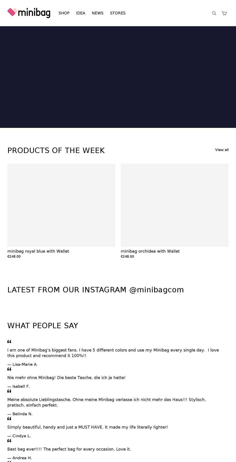minibag.com — Shopify storefront screenshot