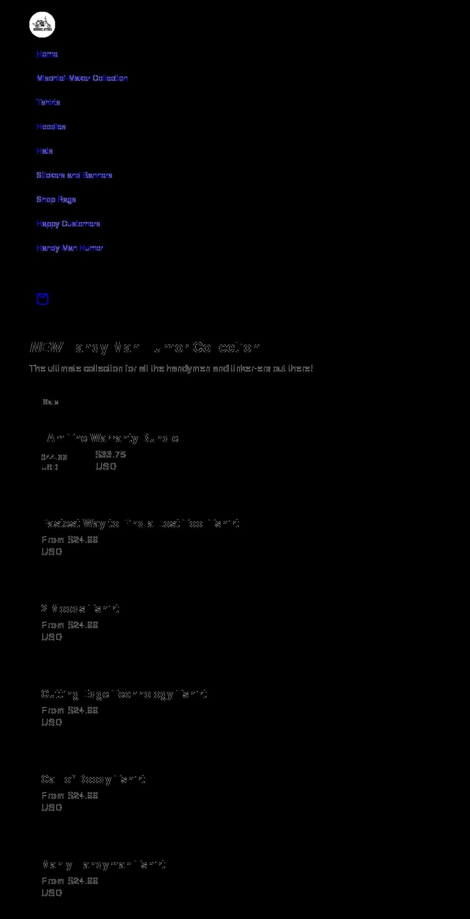 minibikeapparel.com shopify website screenshot