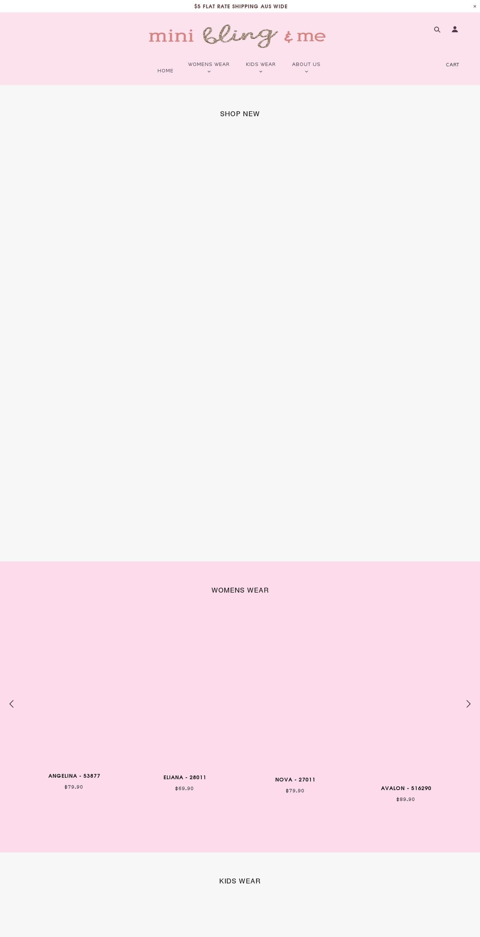 miniblingandme.com.au shopify website screenshot