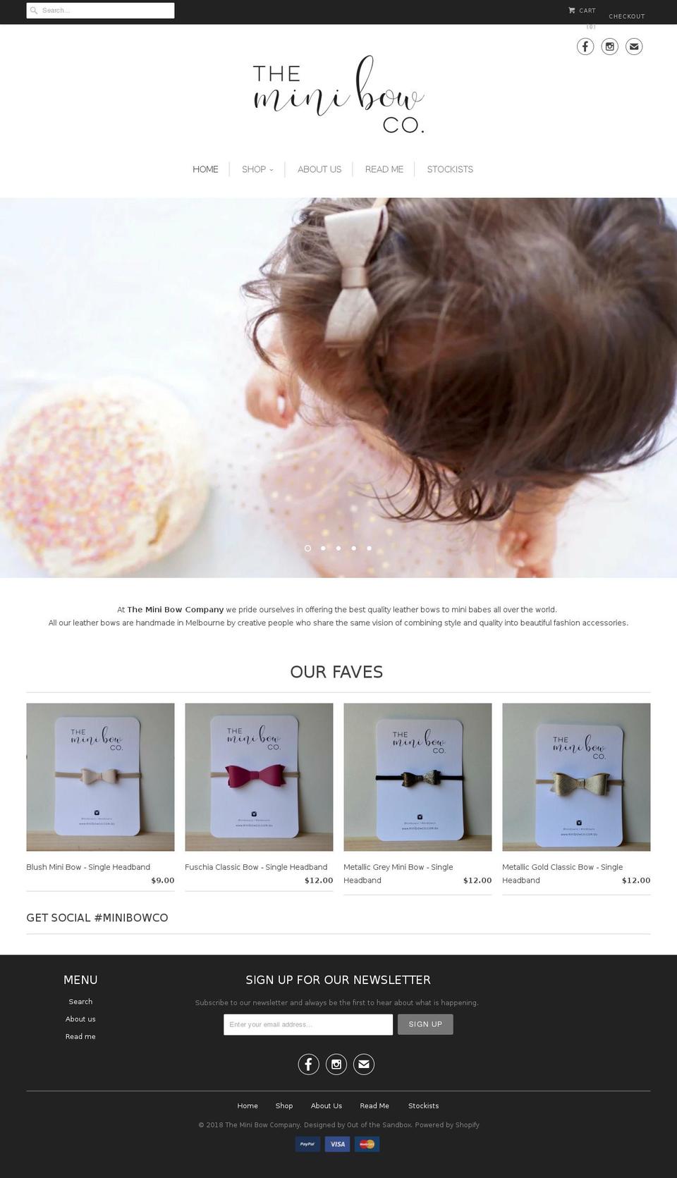 minibowco.com.au shopify website screenshot
