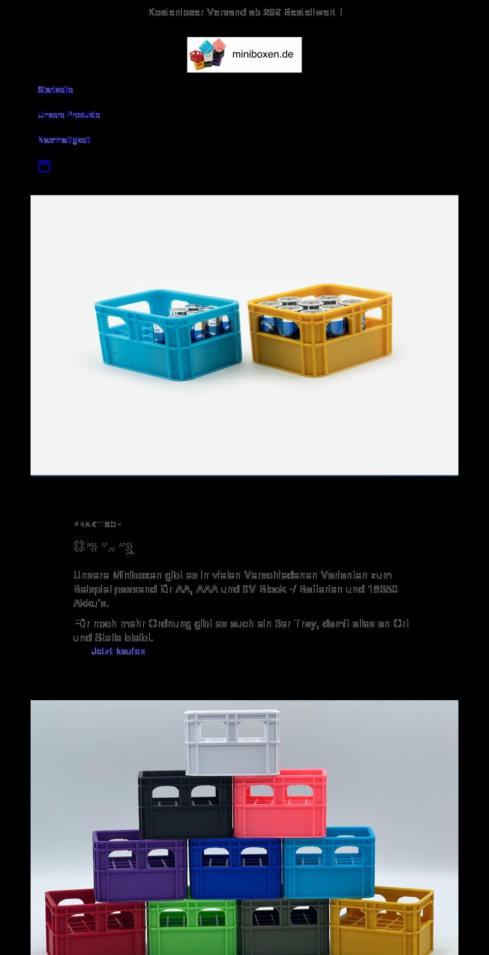 miniboxen.de shopify website screenshot