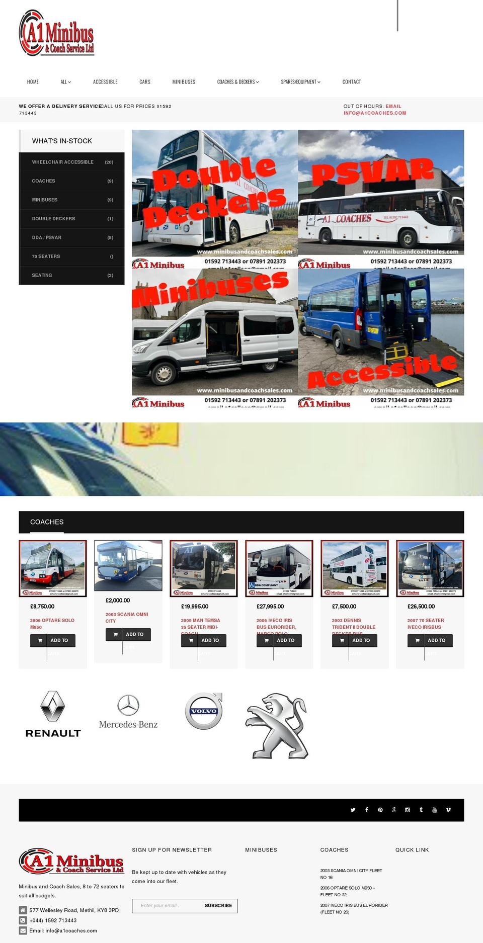 minibusandcoachsales.com shopify website screenshot