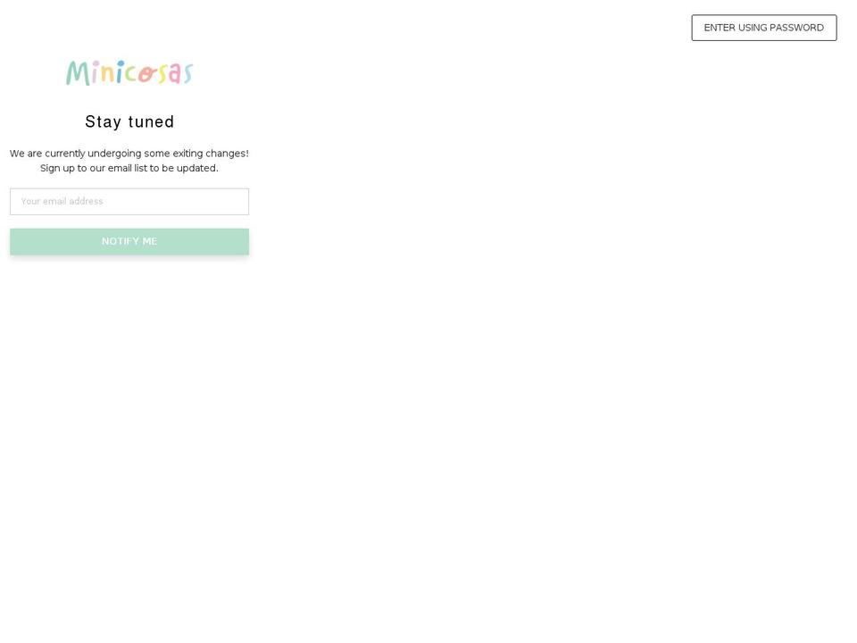minicosas.com shopify website screenshot
