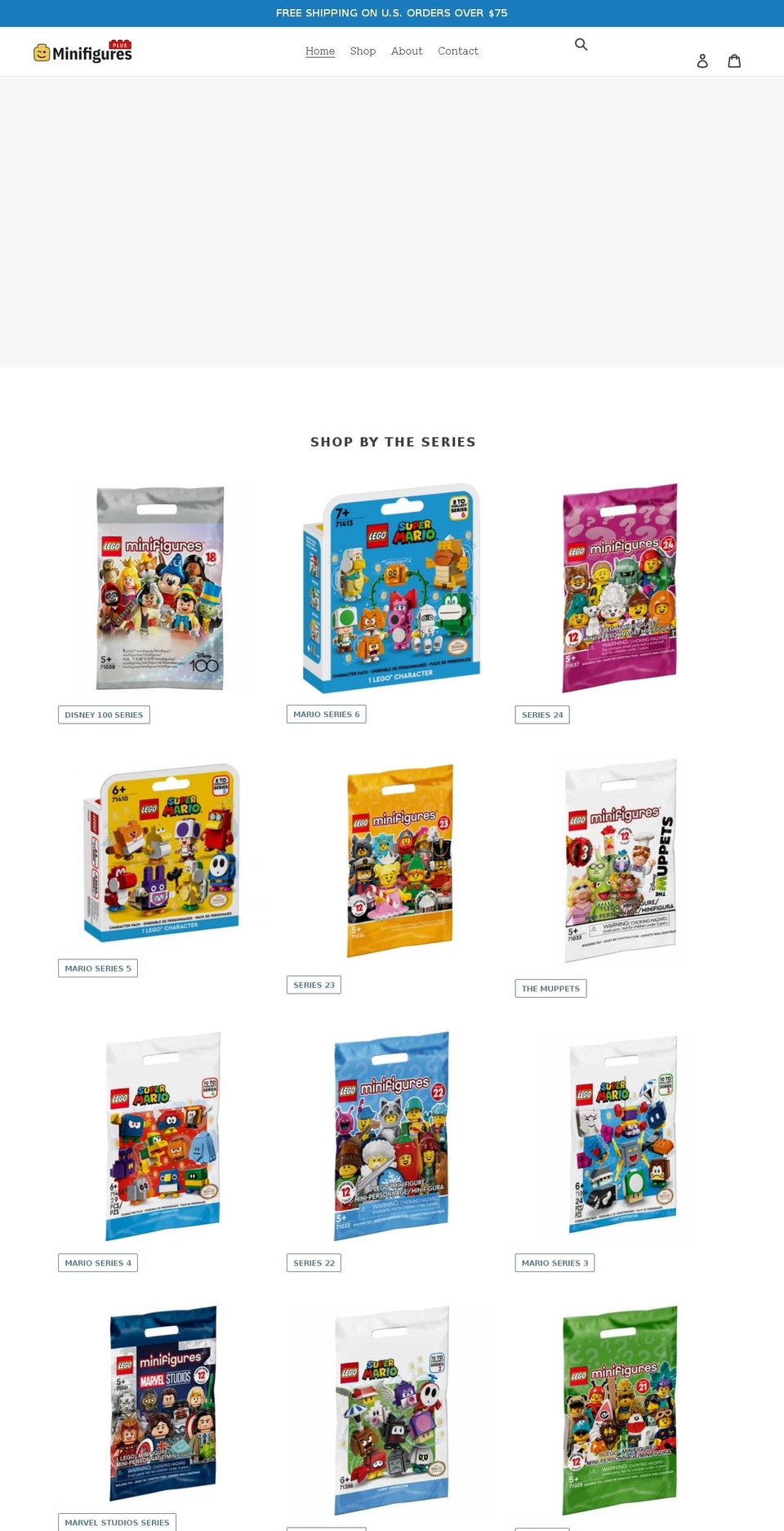 minifiguresplus.com shopify website screenshot