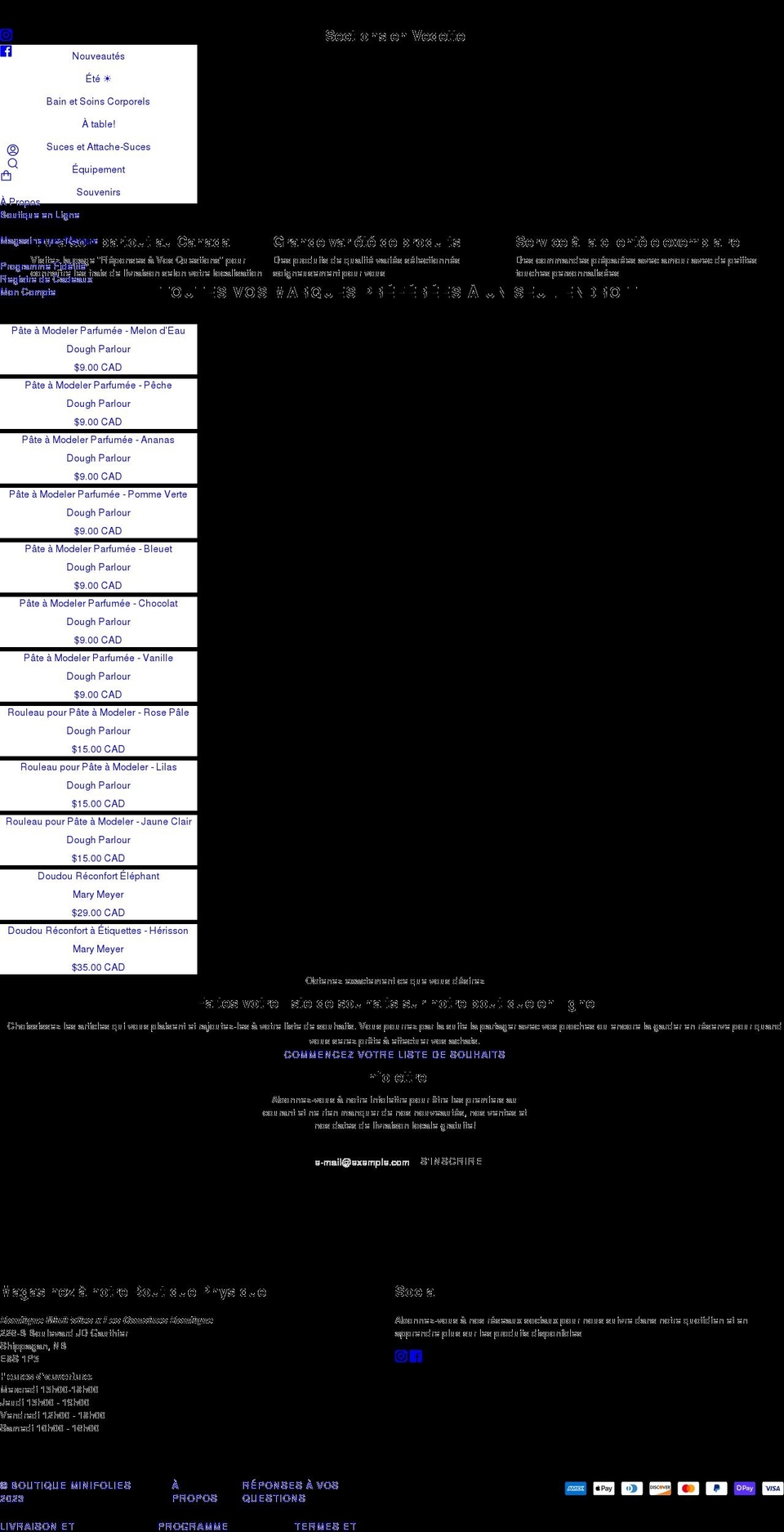 minifolies.com shopify website screenshot