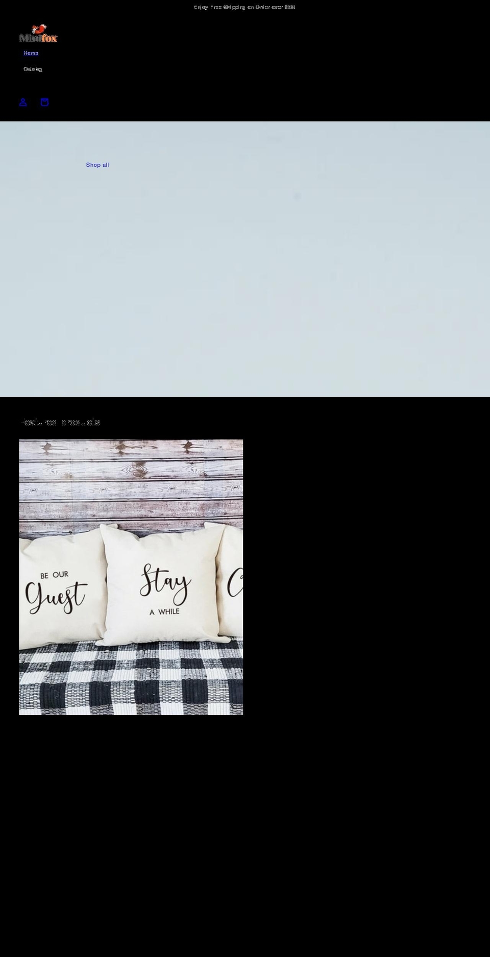 minifoxshop.com shopify website screenshot