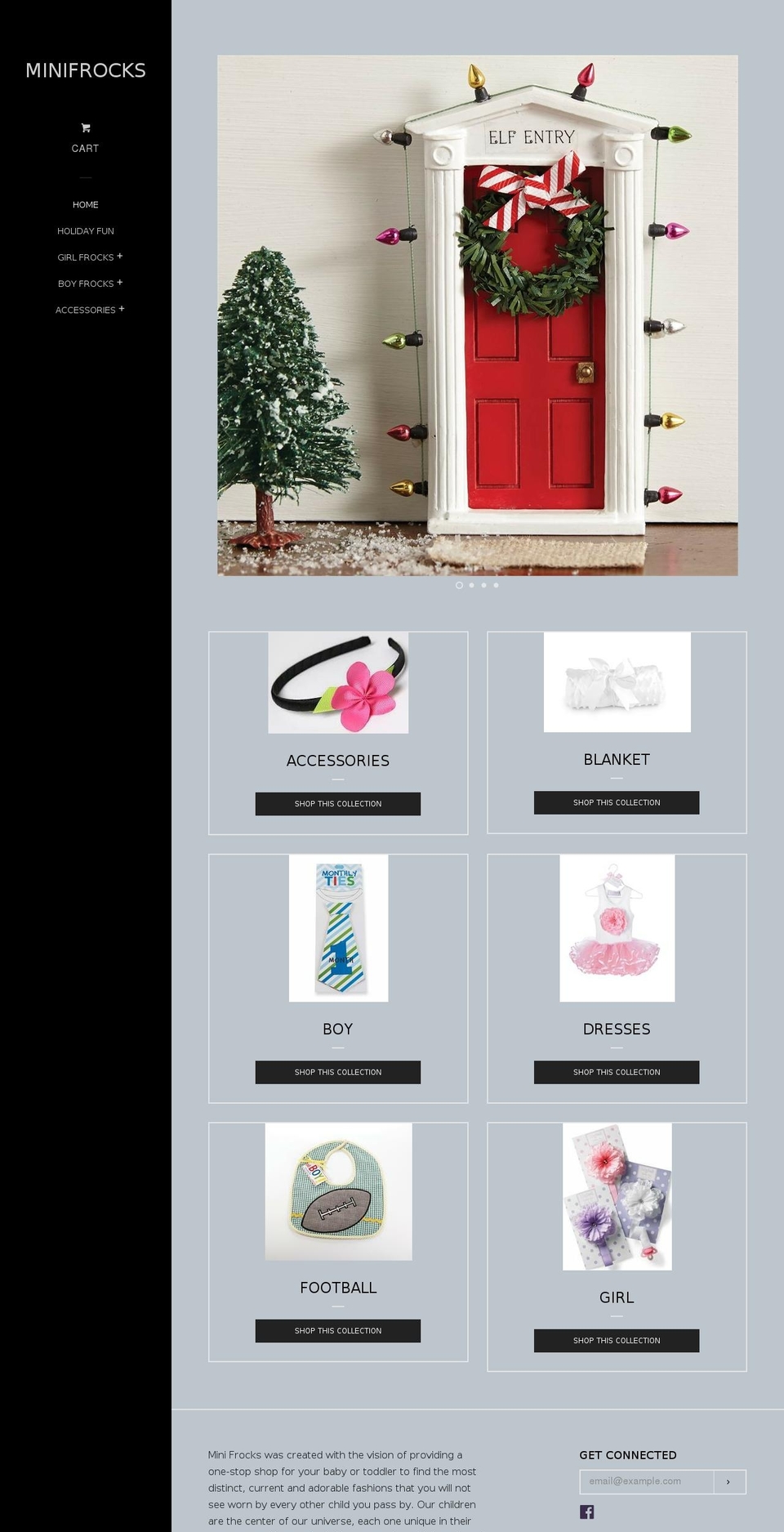 minifrocks.com shopify website screenshot