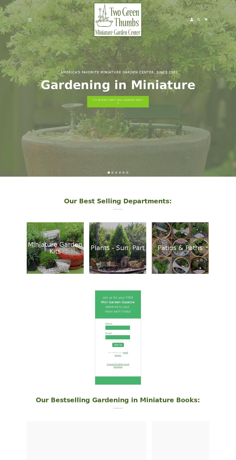 minigardenplants.com — Shopify storefront screenshot