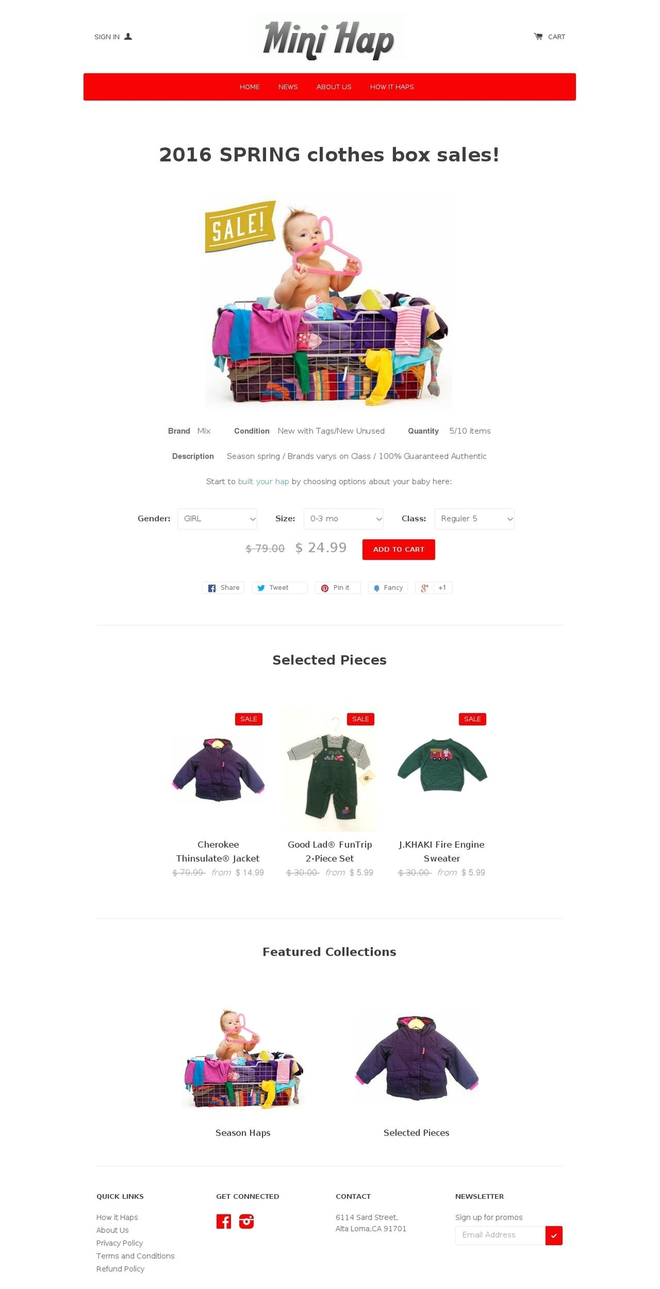 minihap.com shopify website screenshot