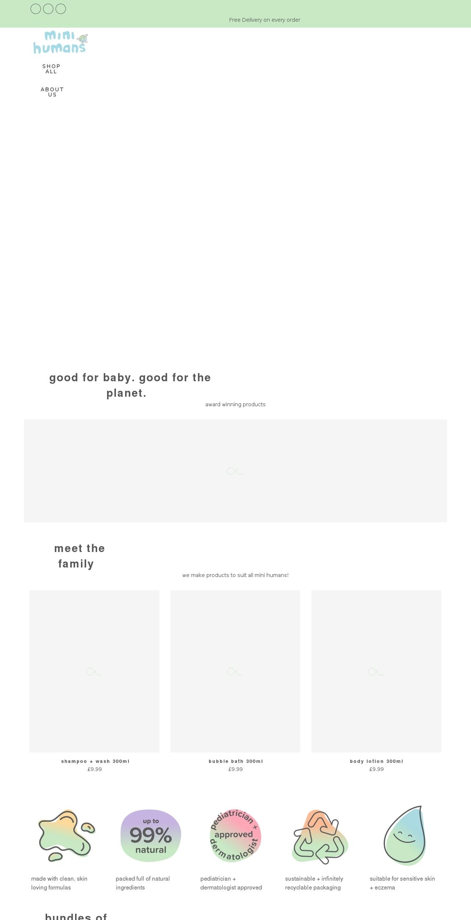 minihumans.com shopify website screenshot