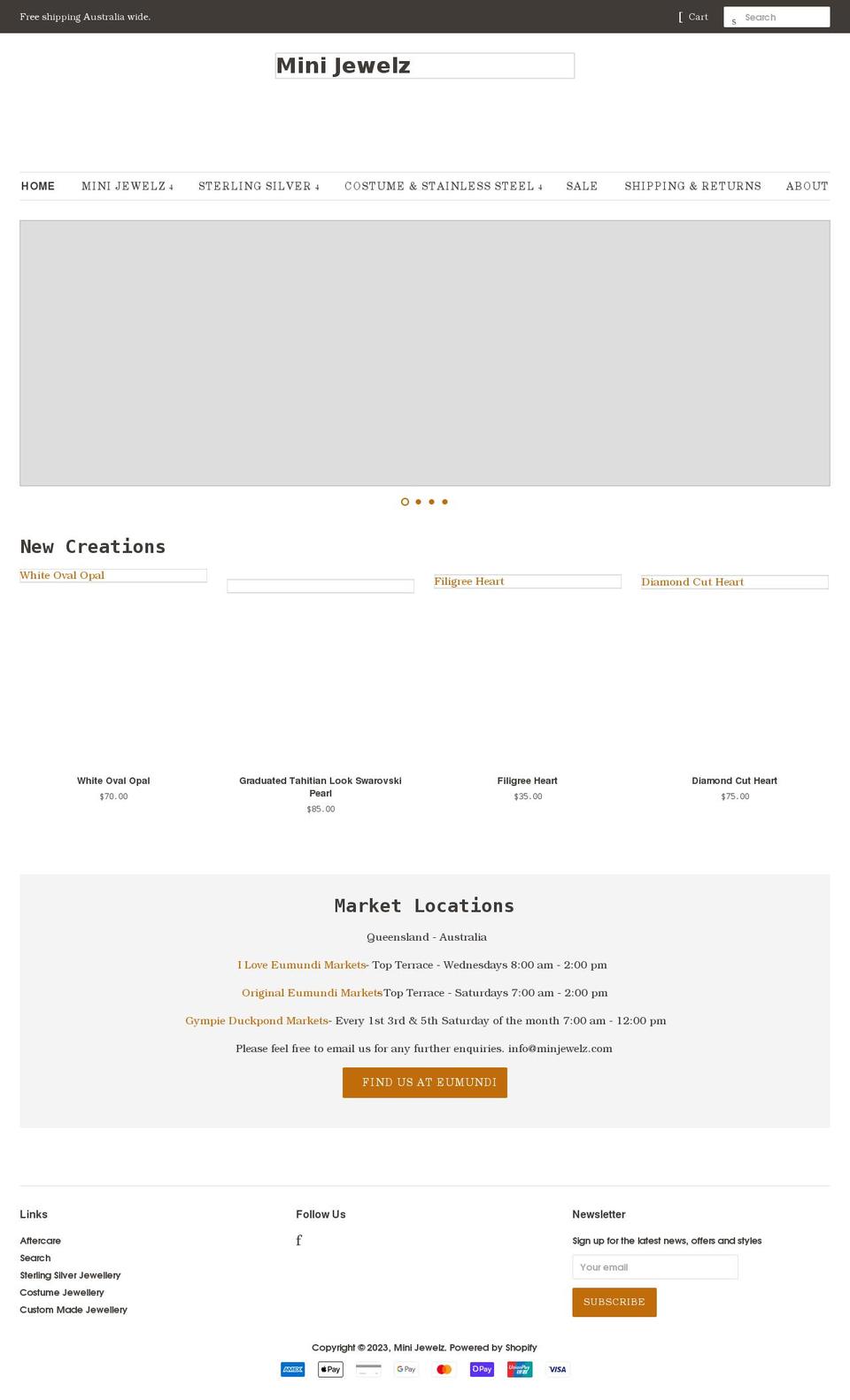 minijewelz.com shopify website screenshot