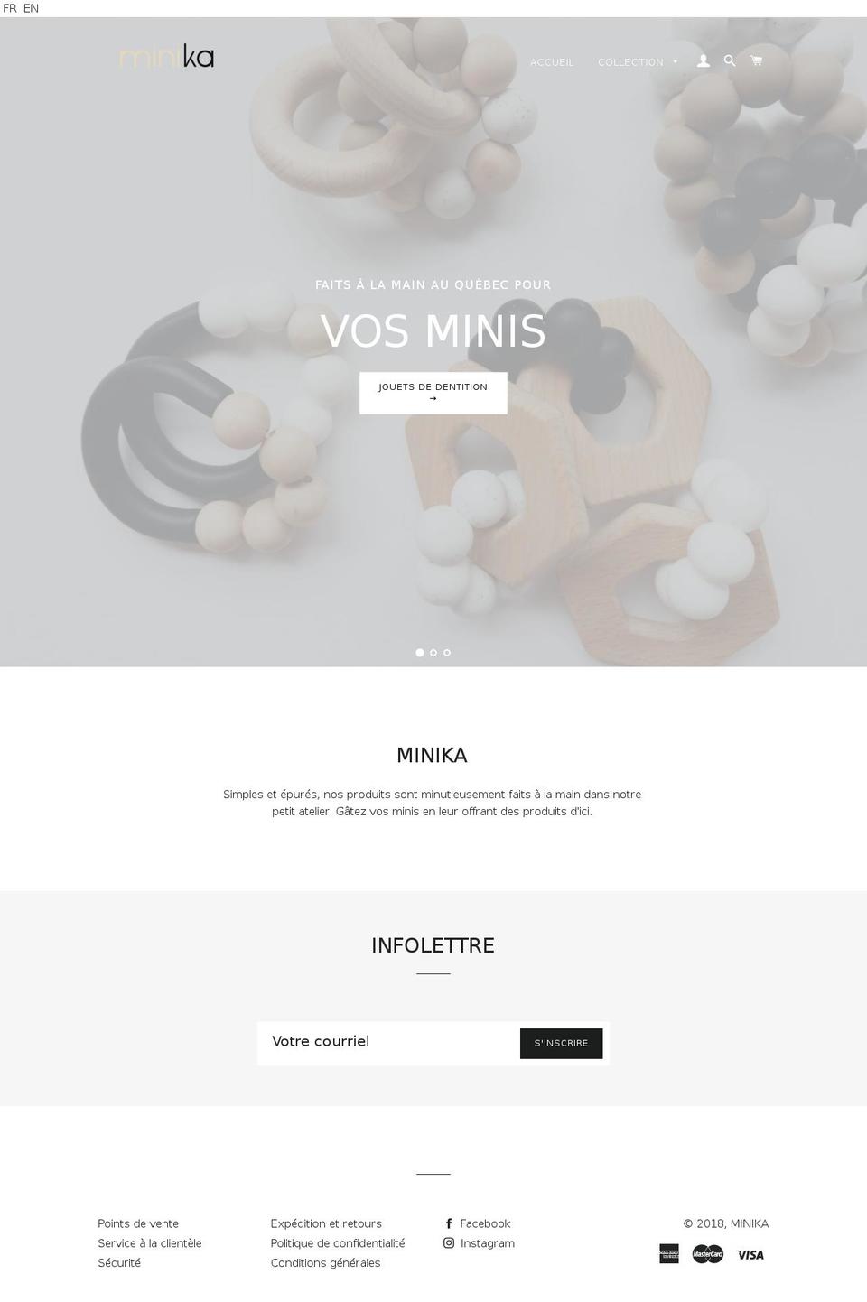 minika.ca shopify website screenshot