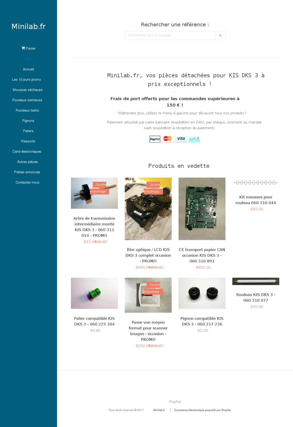 minilab.fr shopify website screenshot