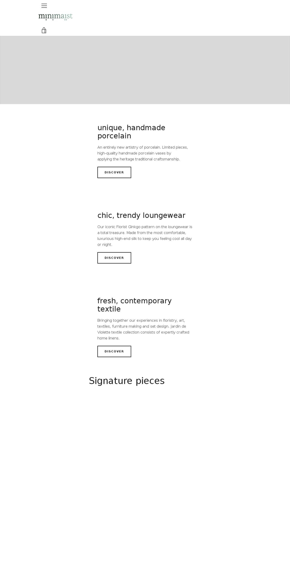 minimaist.com shopify website screenshot
