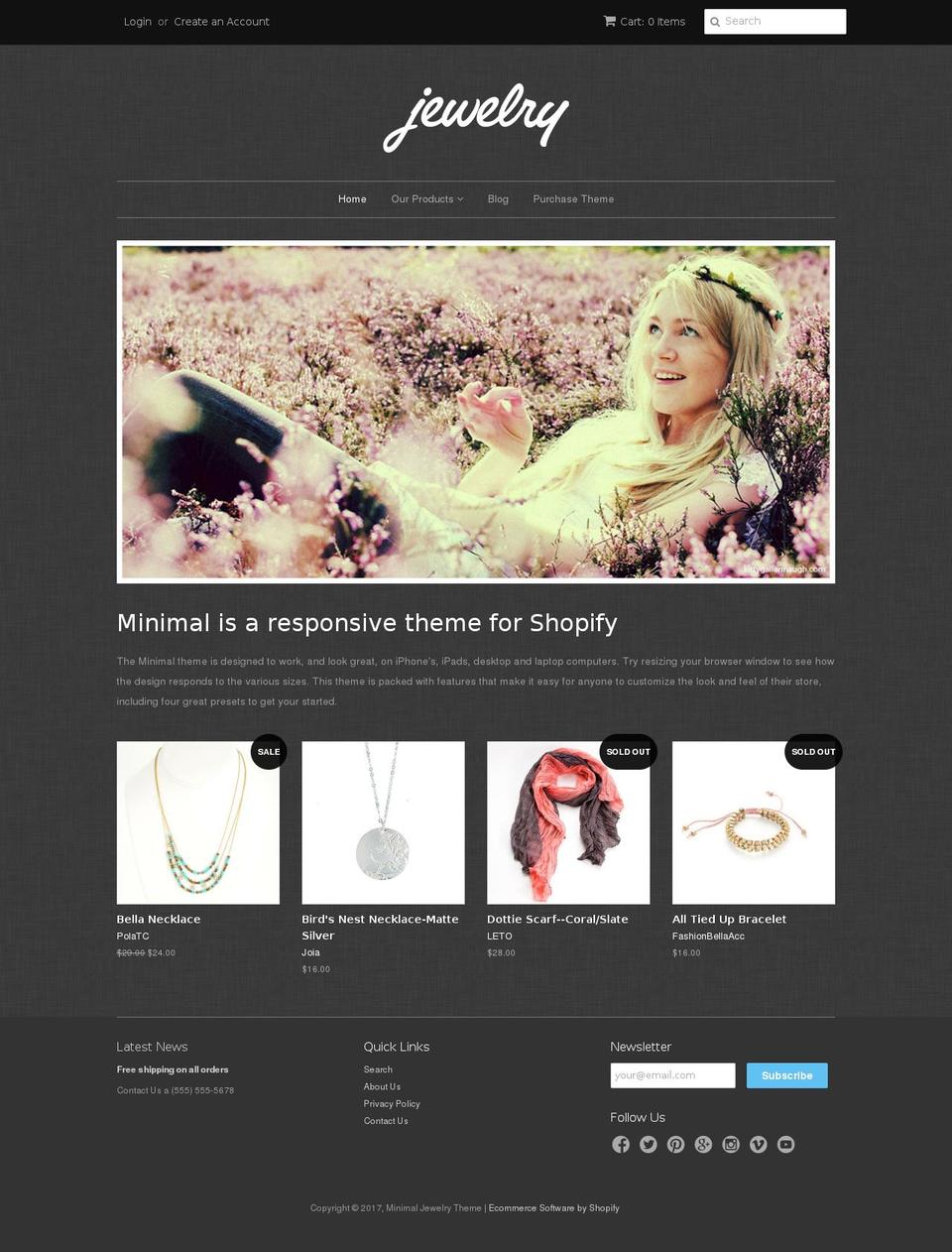 minimal-jewelry.myshopify.com shopify website screenshot