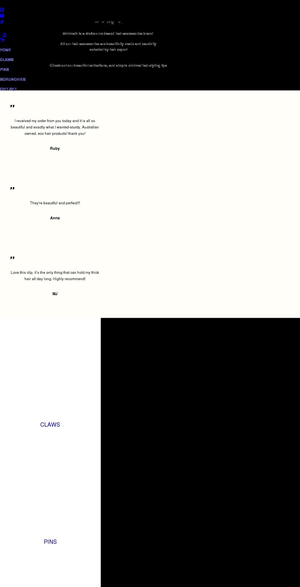 minimalh.com shopify website screenshot
