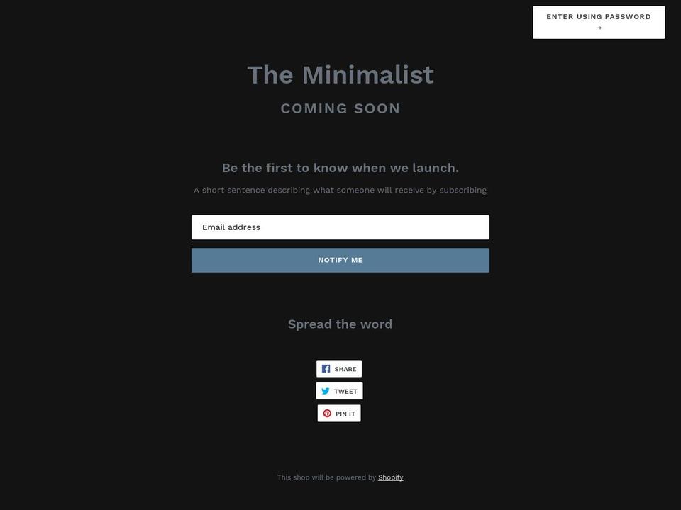 minimalist-store.com — Shopify storefront screenshot