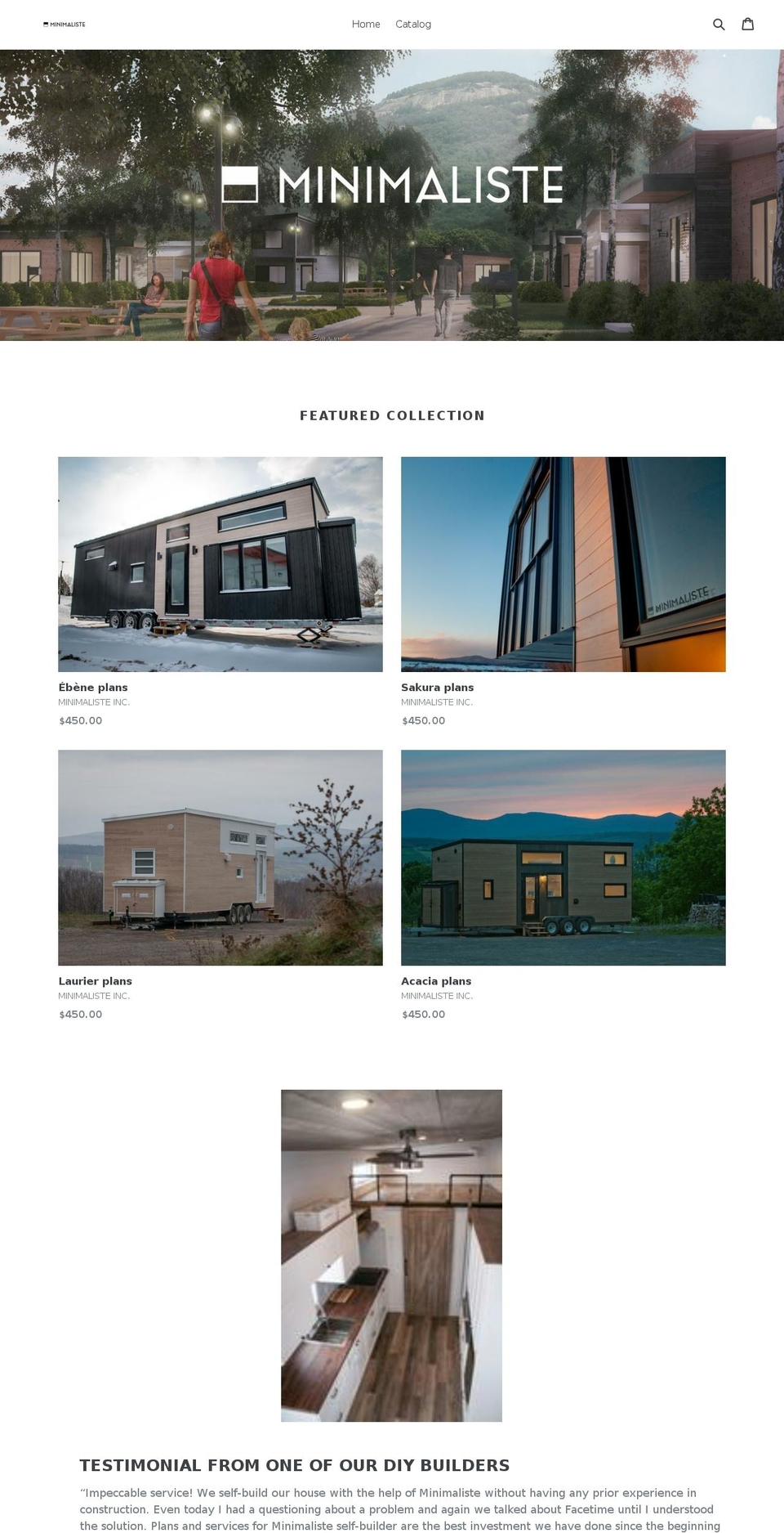 minimaliste-inc.myshopify.com shopify website screenshot