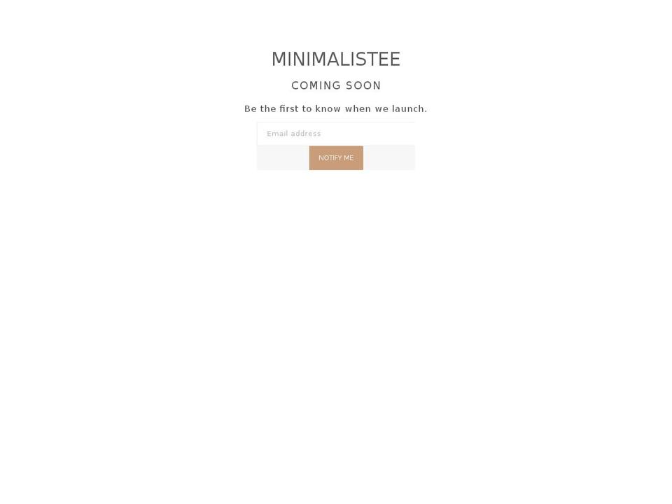 minimalistee.com — Shopify storefront screenshot
