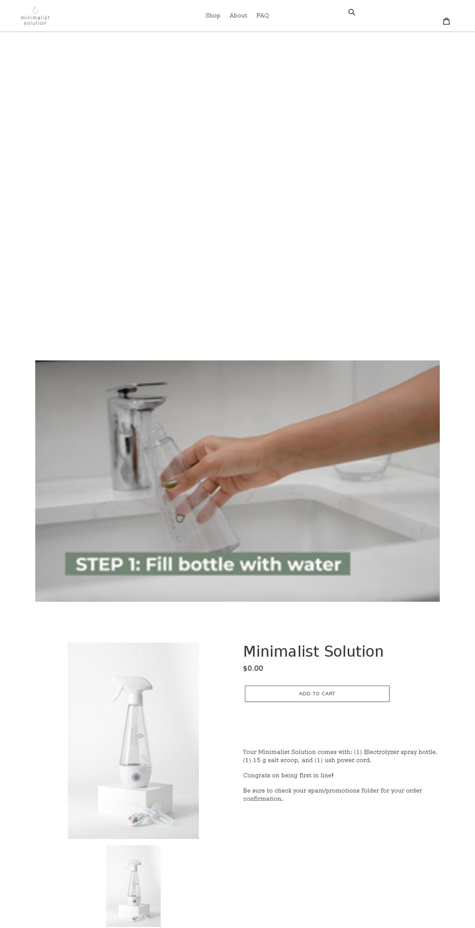 minimalistsolution.com shopify website screenshot
