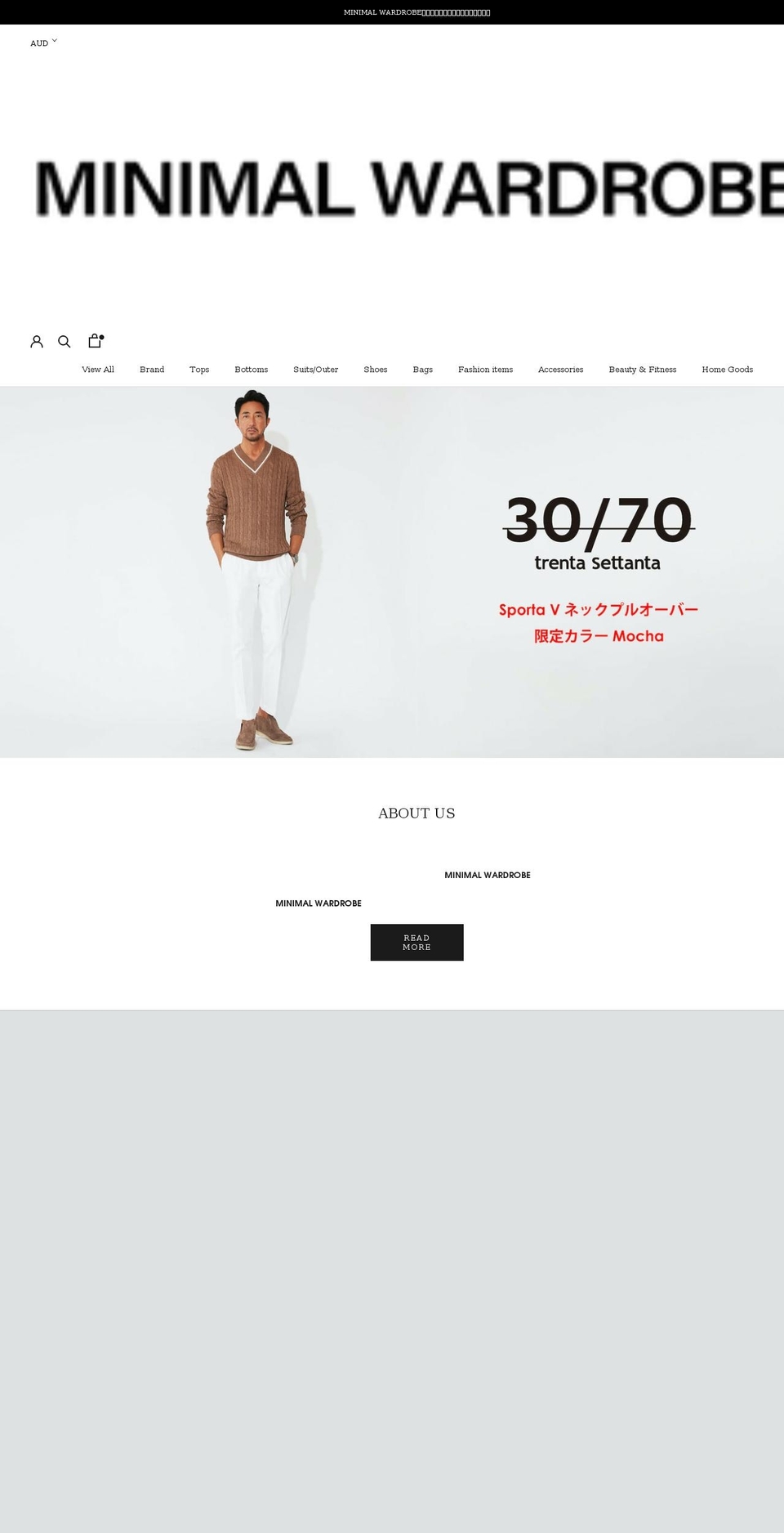 minimalwardrobe.jp shopify website screenshot