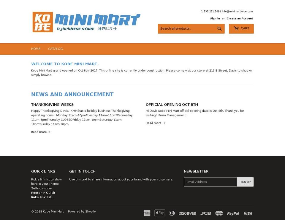 minimartkobe.com — Shopify storefront screenshot