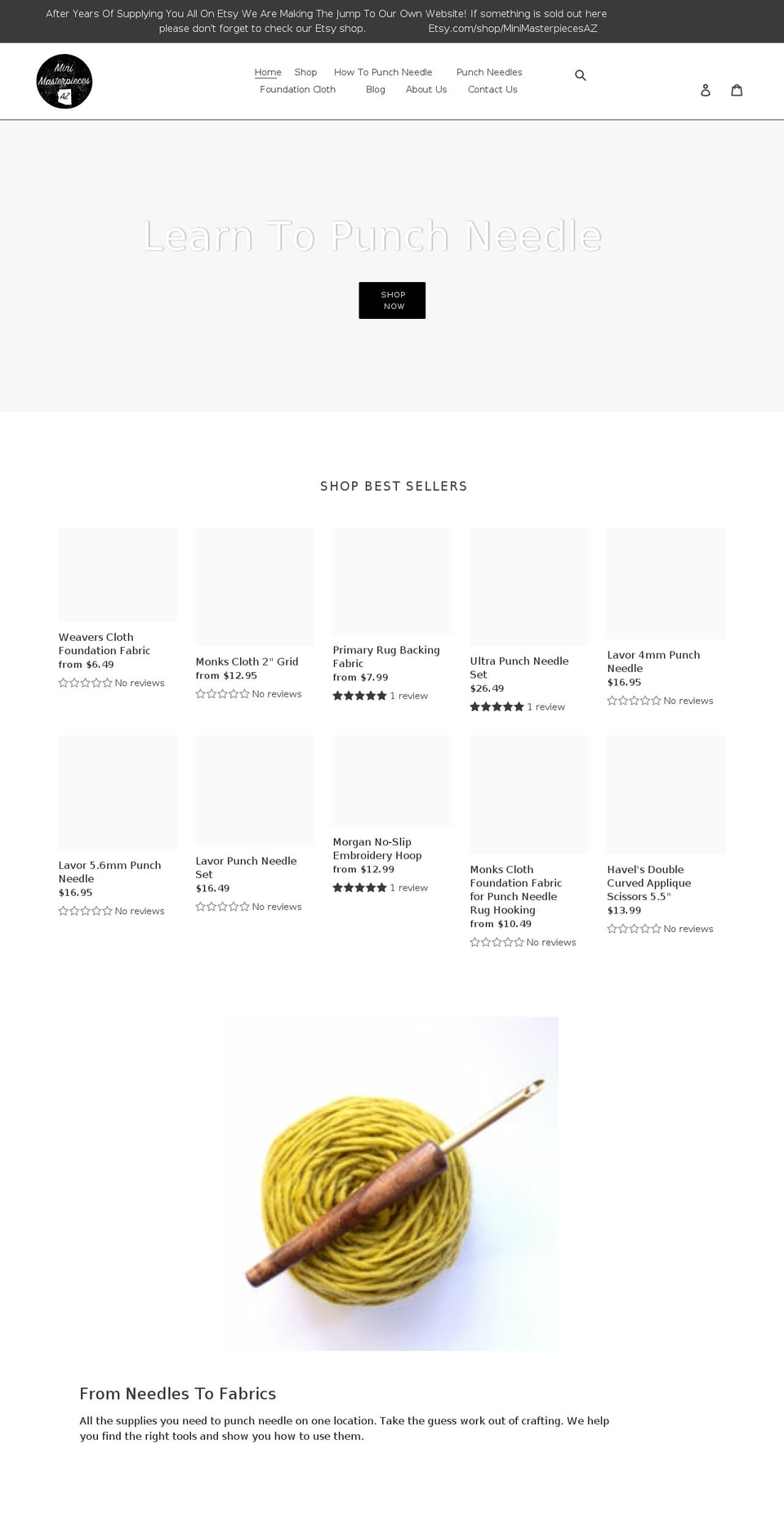 minimasterpiecesaz.com shopify website screenshot
