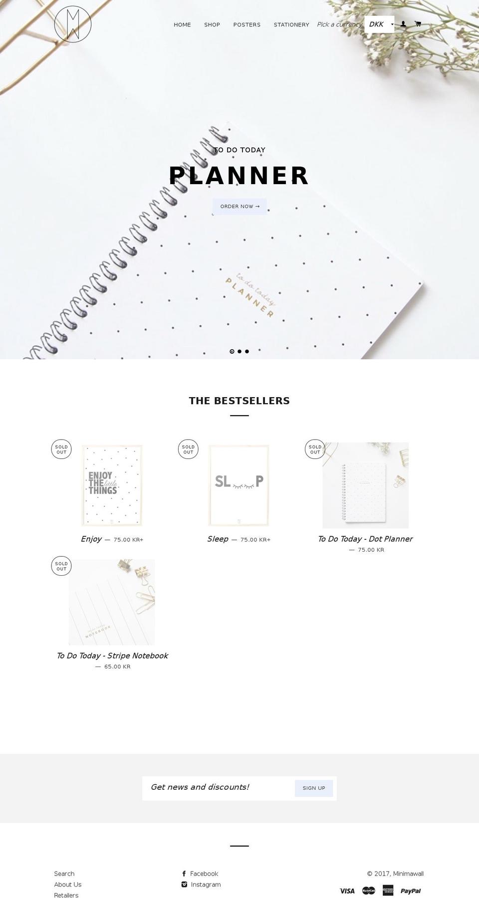 minimawall.com shopify website screenshot