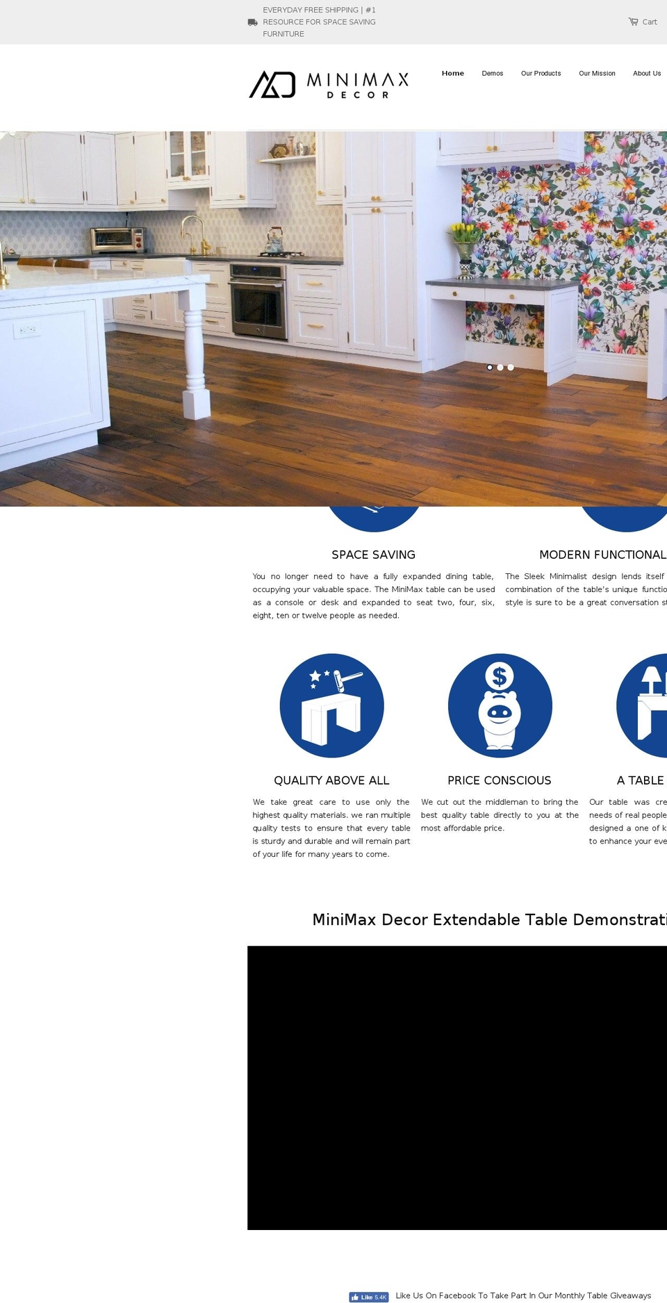 minimaxdecor.com shopify website screenshot