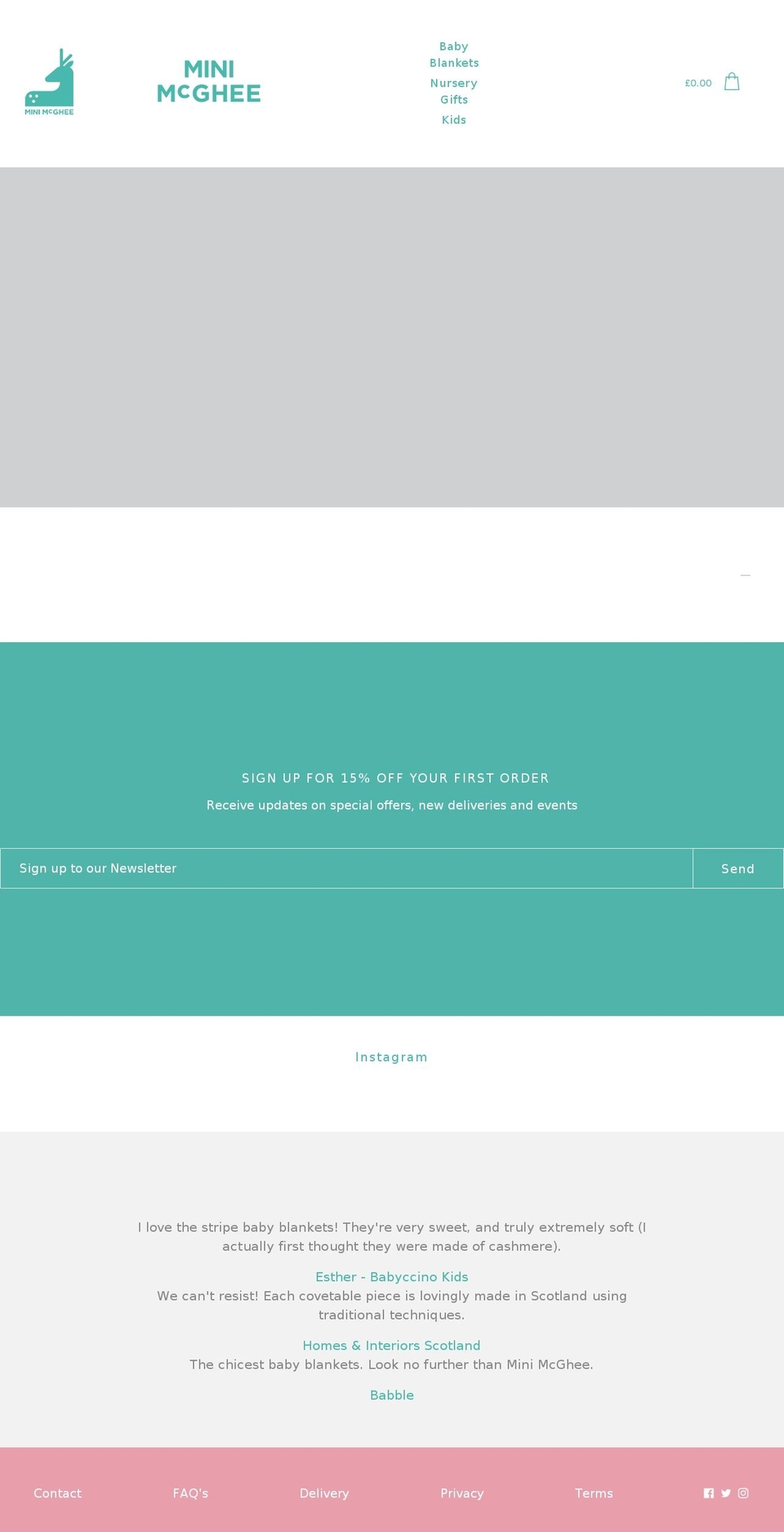 minimcghee.com — Shopify storefront screenshot