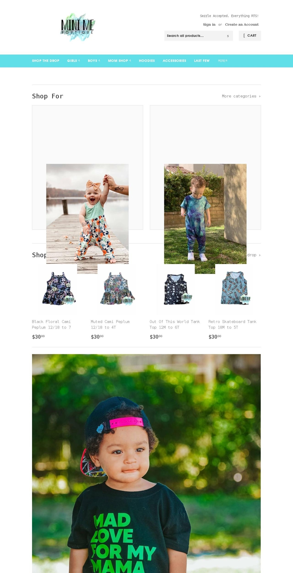 minimeboutiqueco.com shopify website screenshot