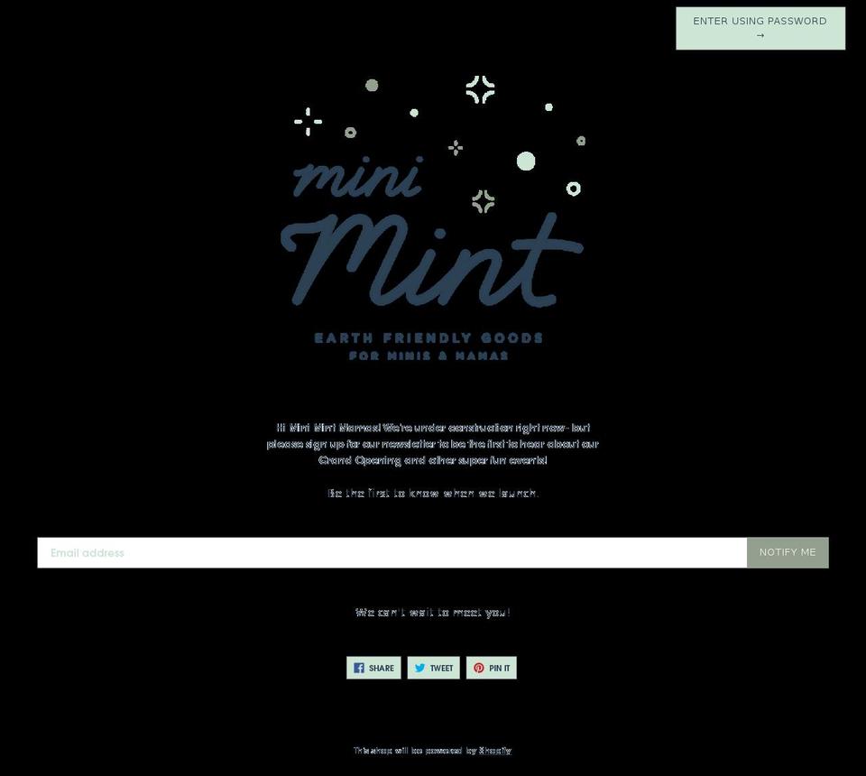 minimintstudio.com — Shopify storefront screenshot