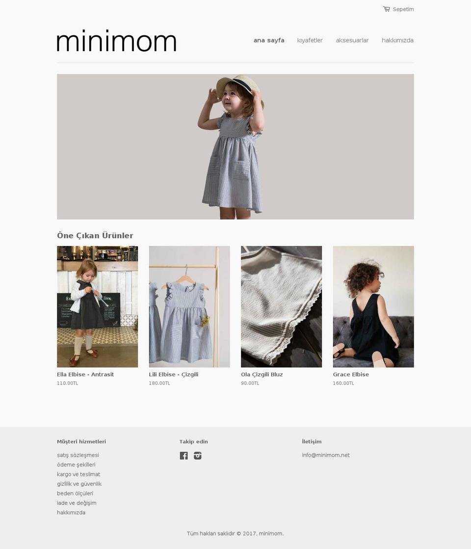 minimom.net shopify website screenshot