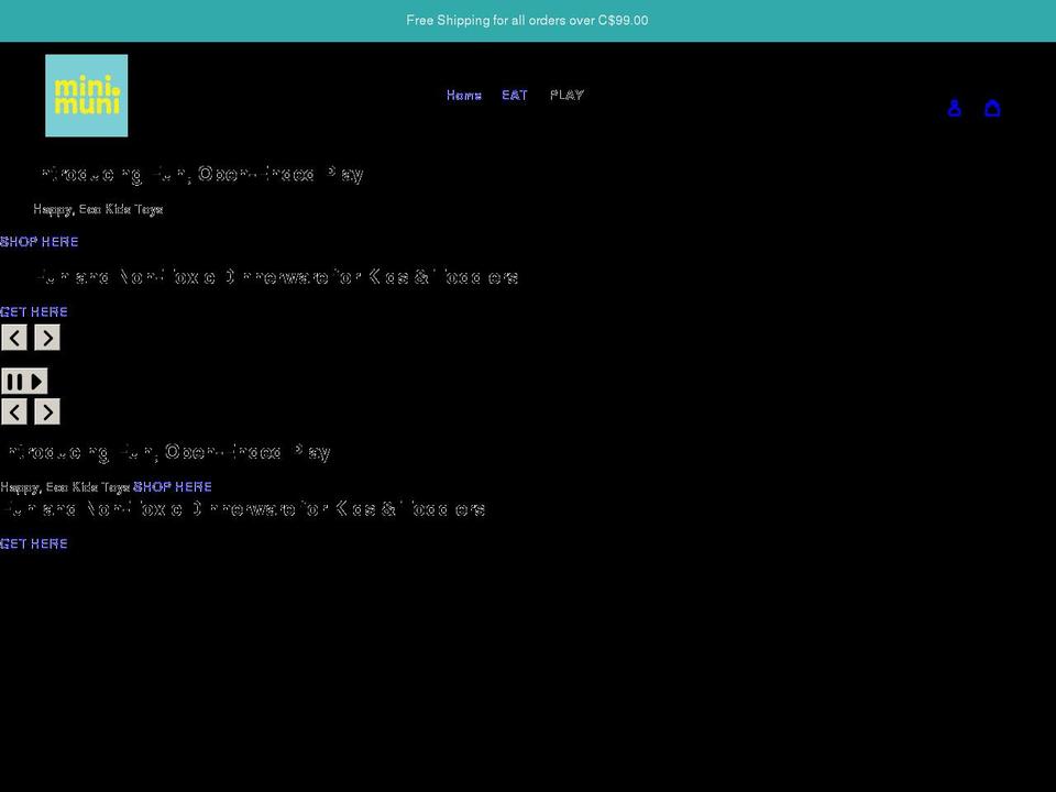minimuni.ca shopify website screenshot