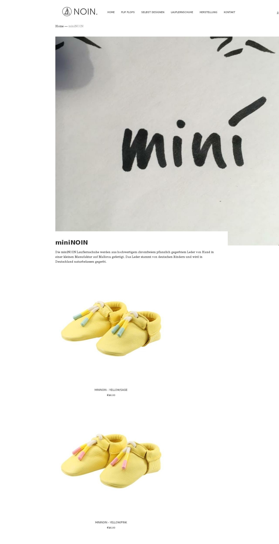 mininoin.com — Shopify storefront screenshot