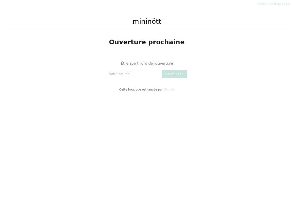 mininott.com shopify website screenshot