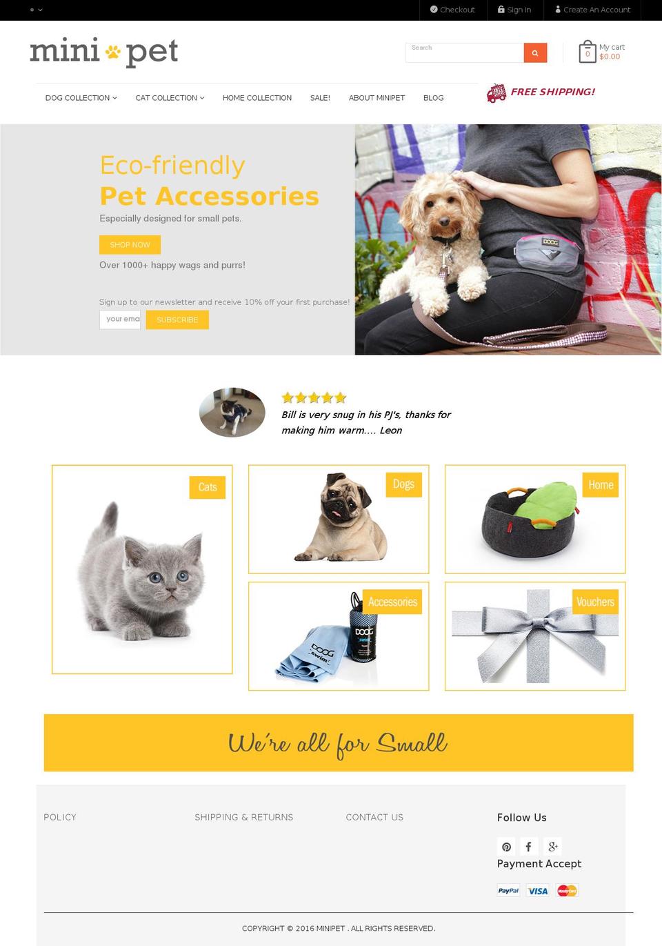 minipet.com.au shopify website screenshot