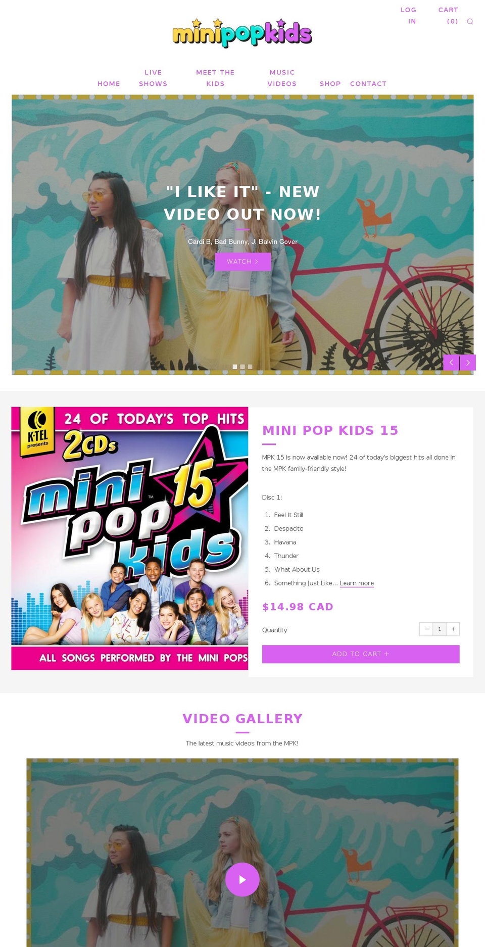 minipopkids.com — Shopify storefront screenshot