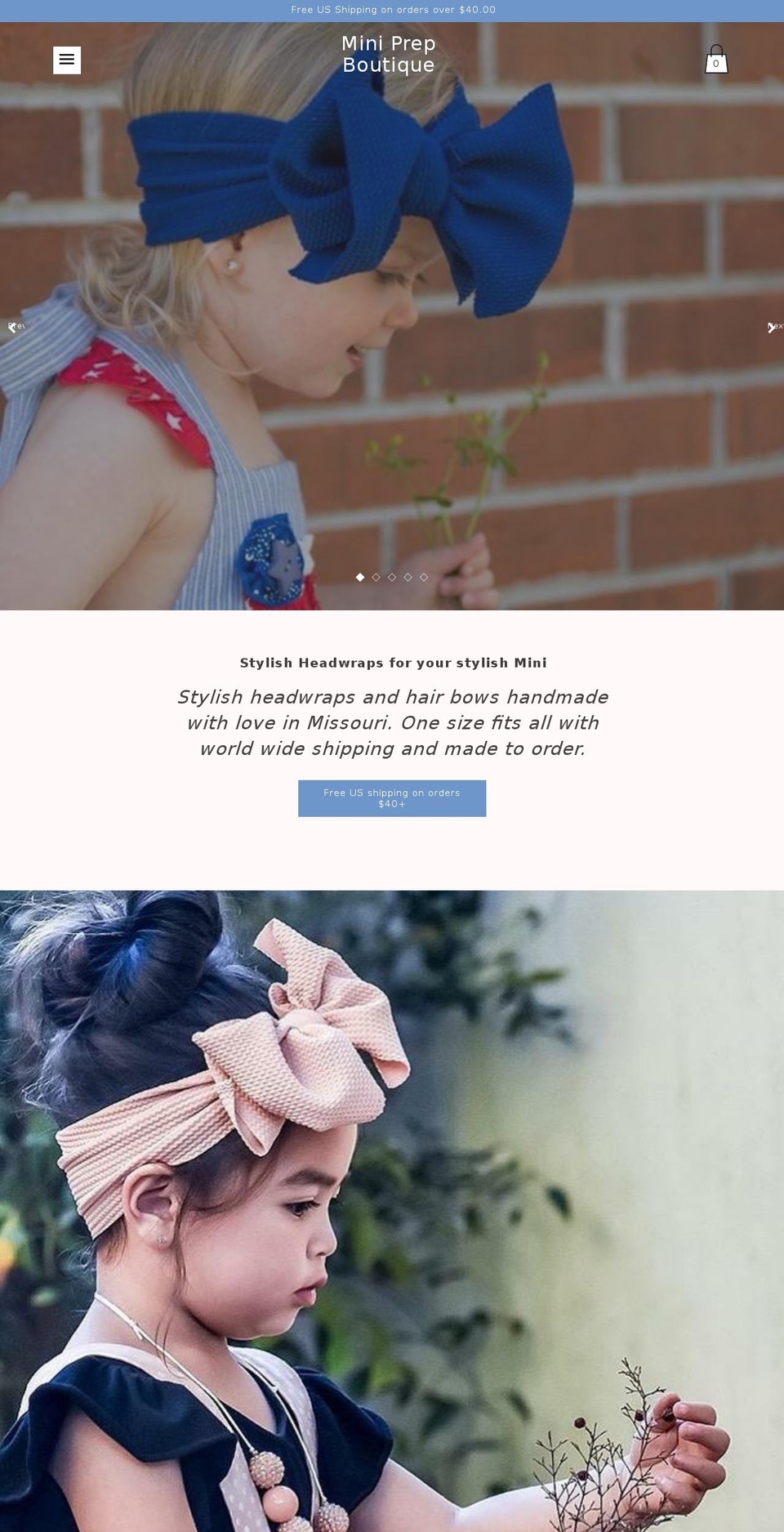 miniprepboutique.com — Shopify storefront screenshot