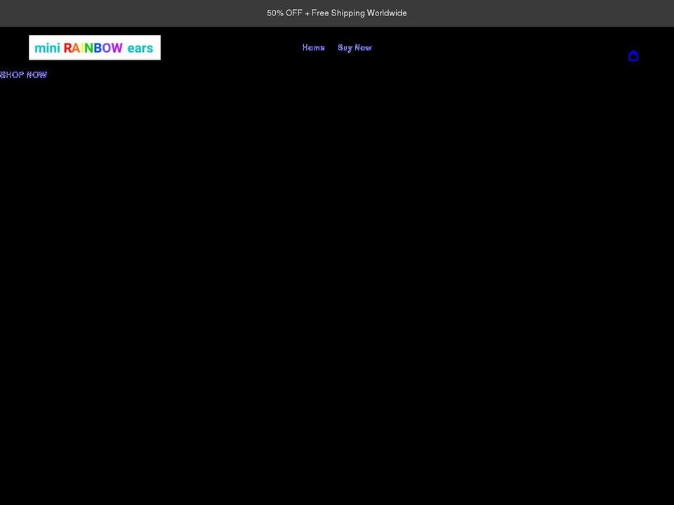 minirainbowears.com shopify website screenshot