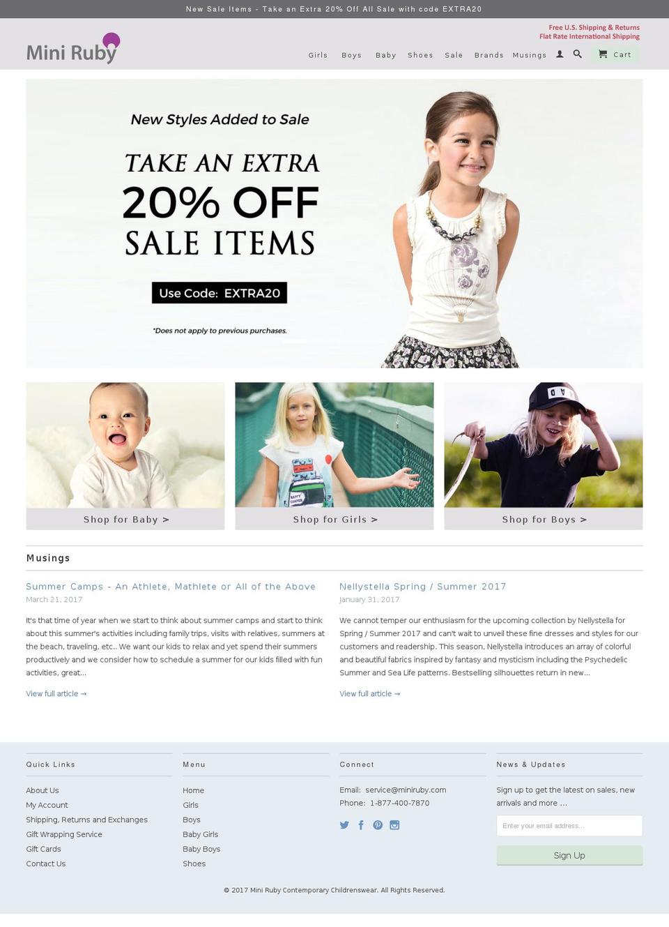 miniruby.com shopify website screenshot