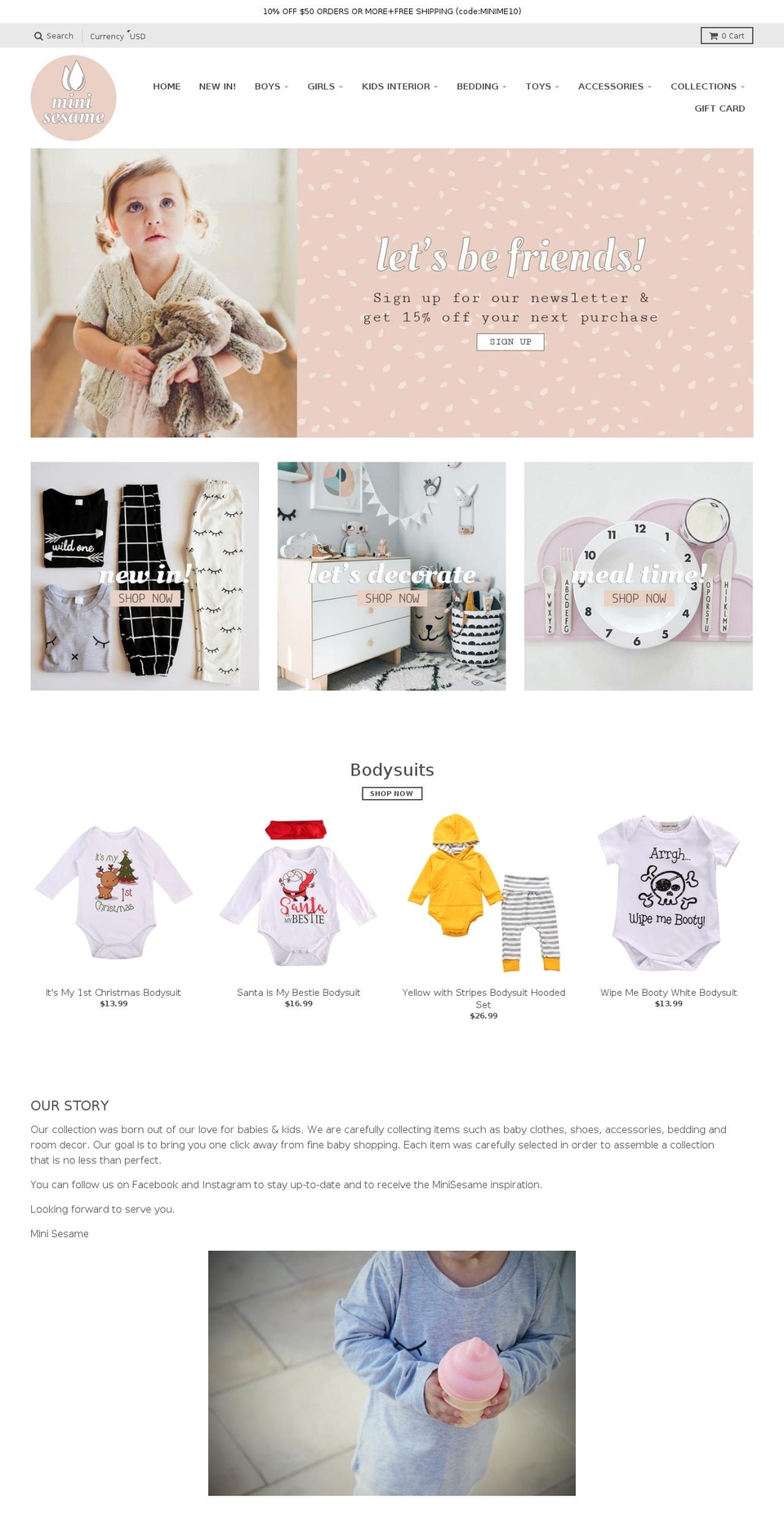 minisesame.com — Shopify storefront screenshot