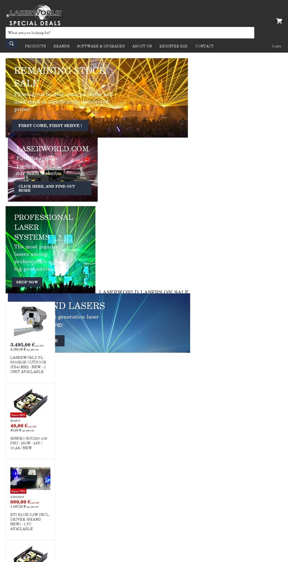 ministar-laser.com — Shopify storefront screenshot