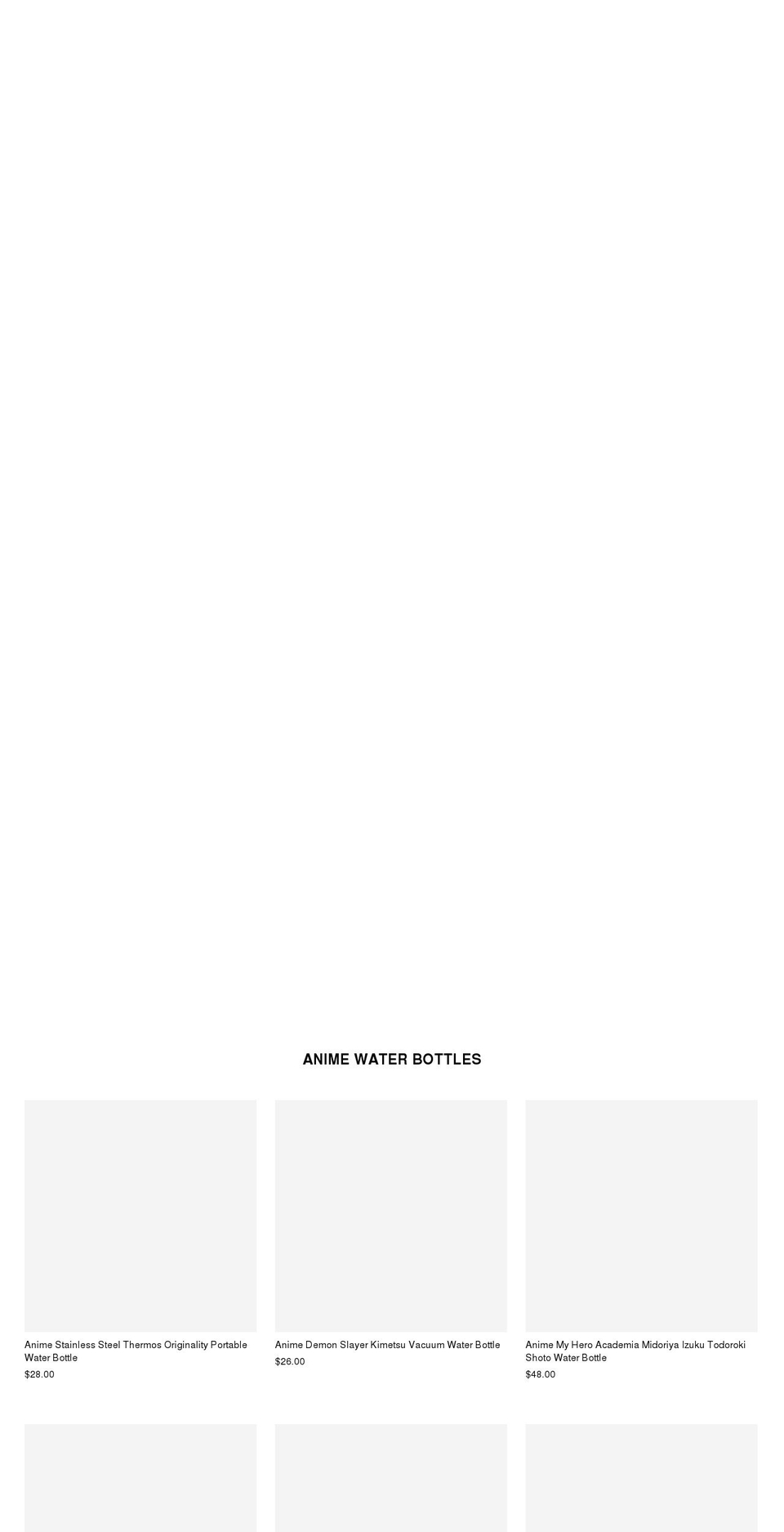 ministryofanime.com shopify website screenshot