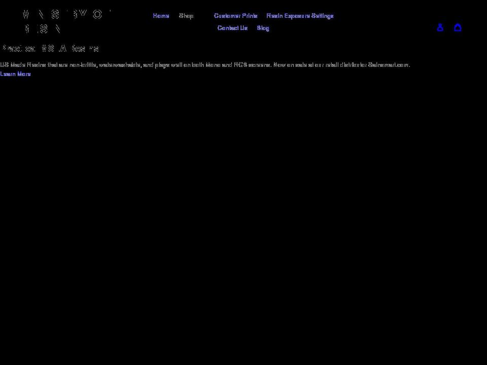 ministryofresin.com shopify website screenshot