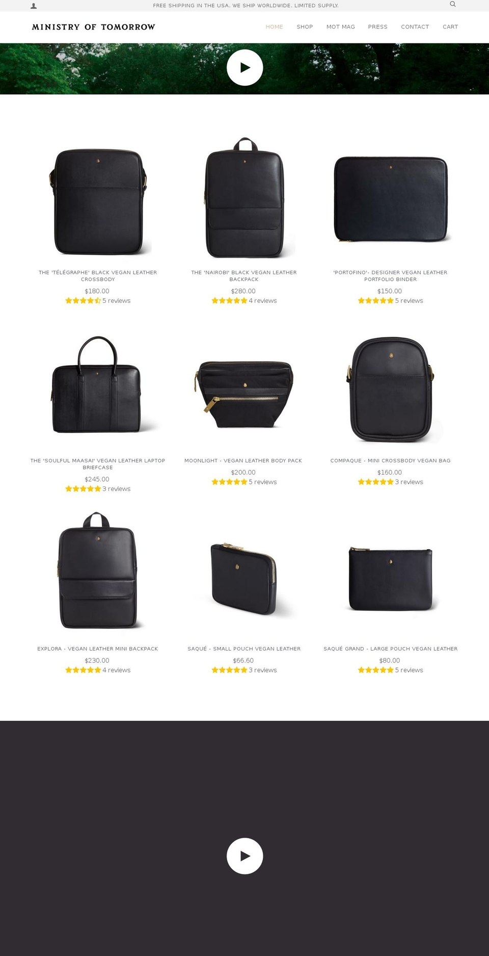 ministryoftomorrow.com shopify website screenshot